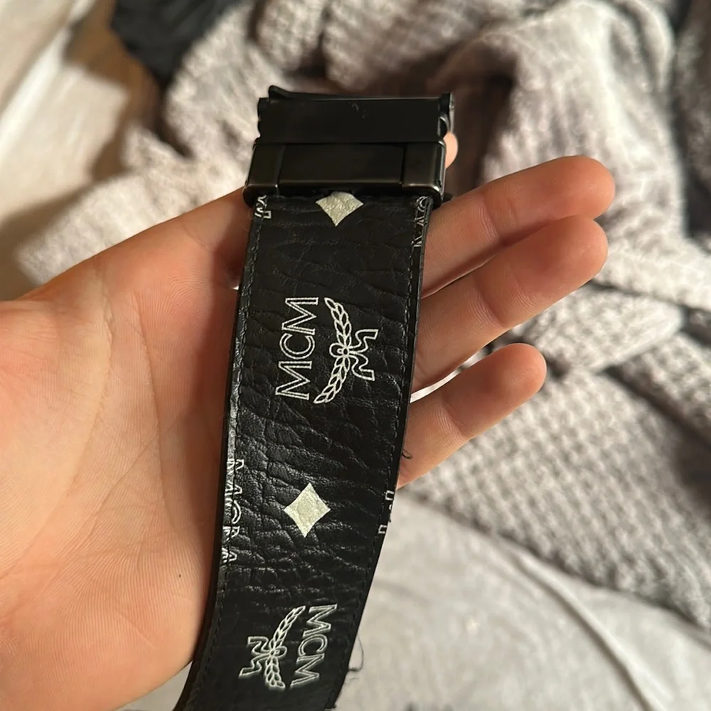 MCM | Accessories | Blackwhite Mcm Belt | Poshmark
